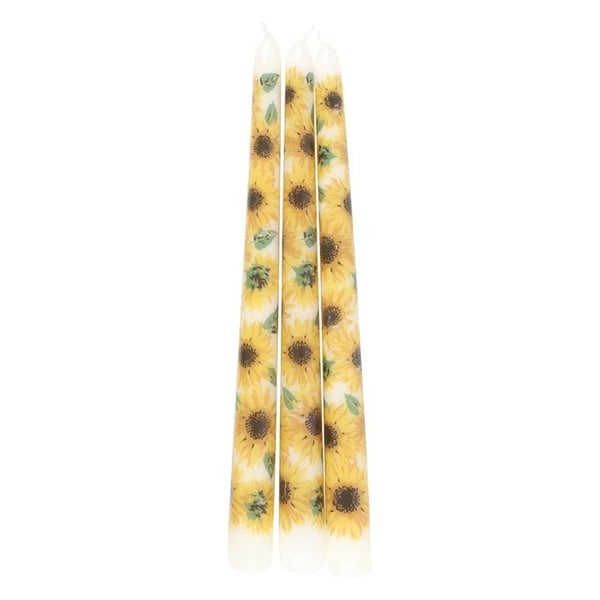 Serano Set of 3 Sunflower Taper Candles