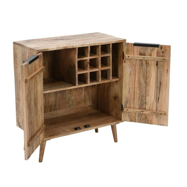 Wyld Haus California Solid Mango Wood Drinks Cabinet With 2 Doors