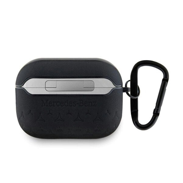 Mercedes Benz Geometry Star Pattern Leather Case for AirPods Pro 2 Black - MEAP28REMPK