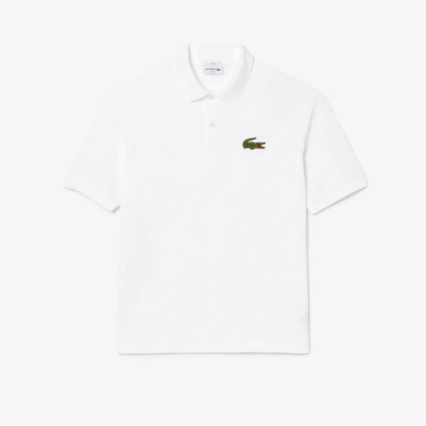 Lacoste Unisex Adult L.12.12 Badge Pique Loose Fit Polo Shirt - White - 