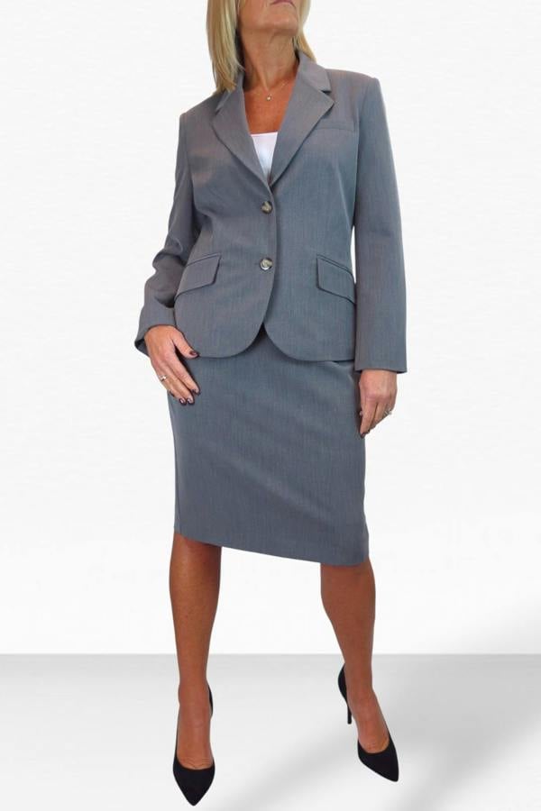 Paulo Due Women's 2 Piece Tailored Skirt Suit