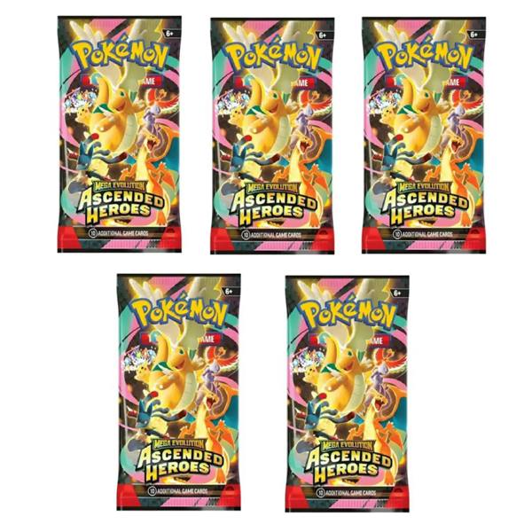 Pokemon Mega Evolution Ascended Heroes Elite Booster - 5 Pack