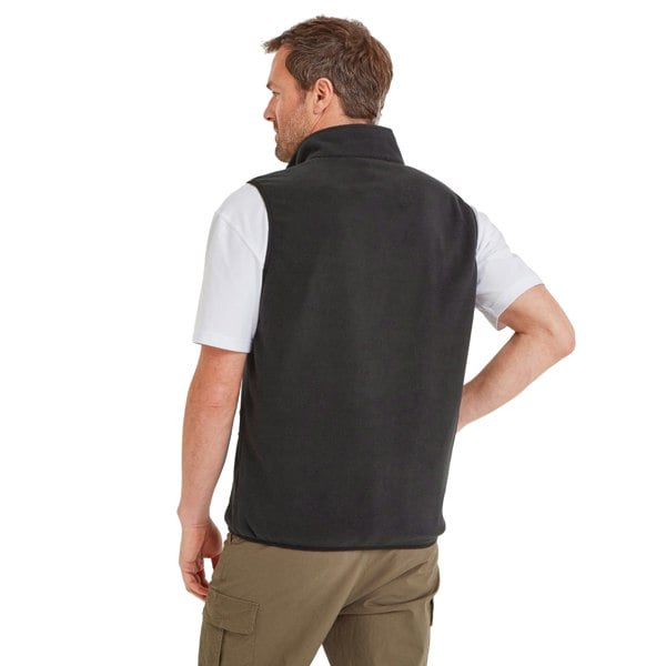 TOG24 Mens Maray Contrast Fleece Gilet - Black/Washed Black