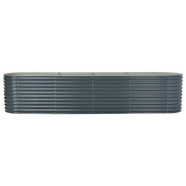 Berkfield Garden Raised Bed 400x80x81 cm Galvanised Steel Grey