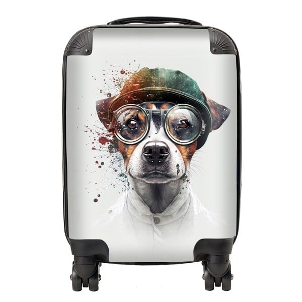 Warren Reed Jack Russell Terrier Dog Splashart Suitcase