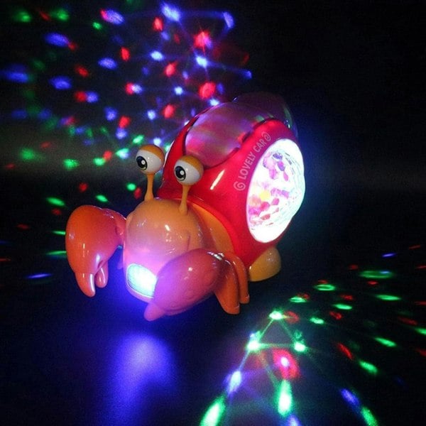 Dragodirect Interactive Musical Light-Up Crawling Crab Toy Automatic Hermit Crab