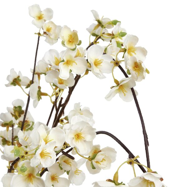Wyld Haus Set of 3 Artificial Flowers White Japanese Blossom Stems