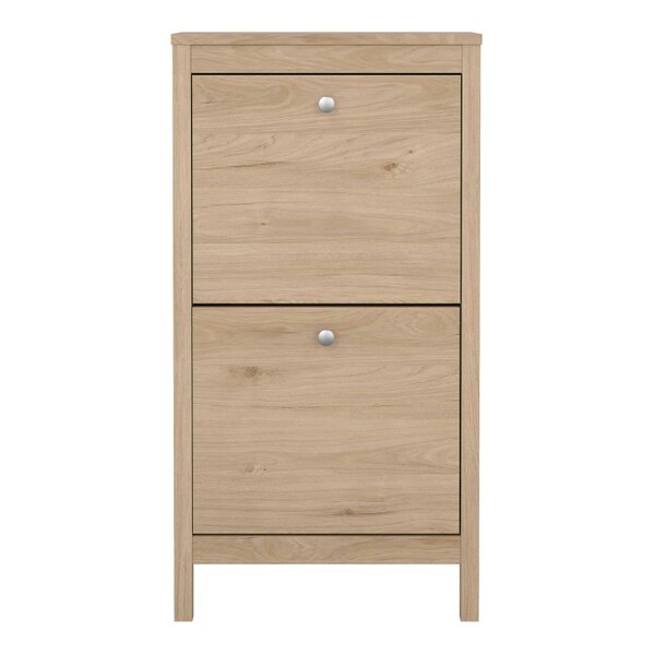 Wyld Haus Gossmere Hickory Oak Effect Shoe Cabinet 2 Doors