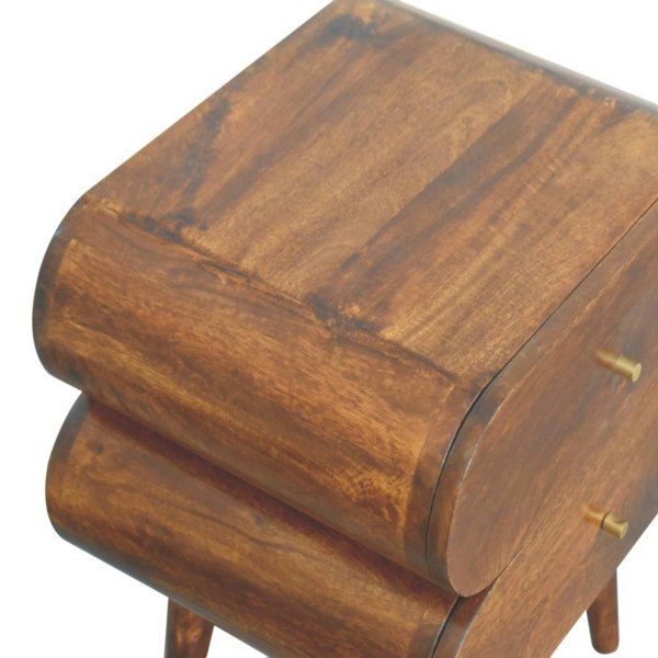 Artisan Furniture Solid Wood Bubble Chestnut Bedside