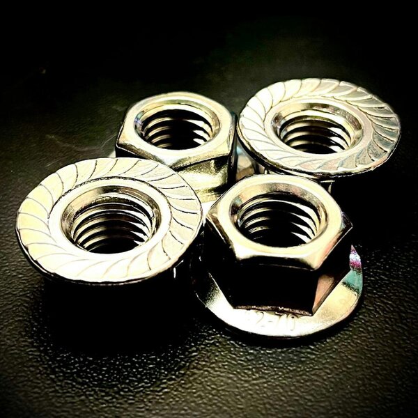 Fixaball Hex Nut Serrated Flange A2/ 304 Stainless Steel DIN 6923