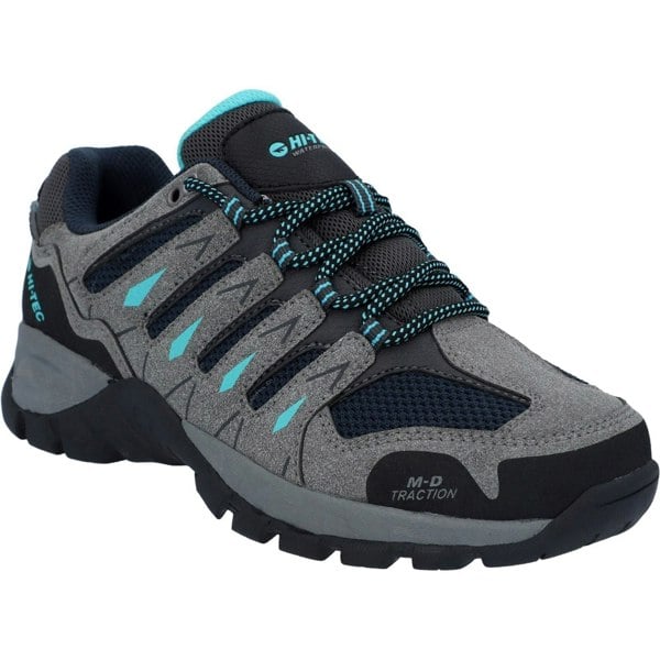 Hi-Tec Corzo Low PU Suede Women's Cool Grey/Navy Blue/Curacao Hiking Boots