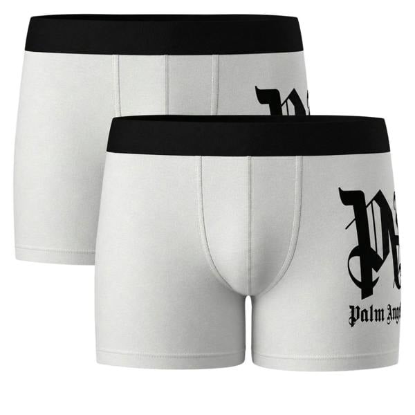 Palm Angels Two-Pack Side Mark Logo White Boxer Shorts