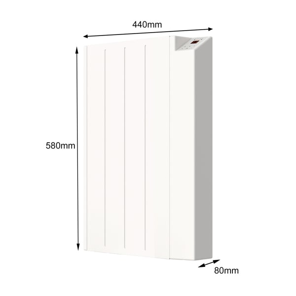 MYLEK Electric Radiator Panel Heater WIFI Smart APP Eco 600W Bathroom Safe Wall Mounted Timer Thermostat