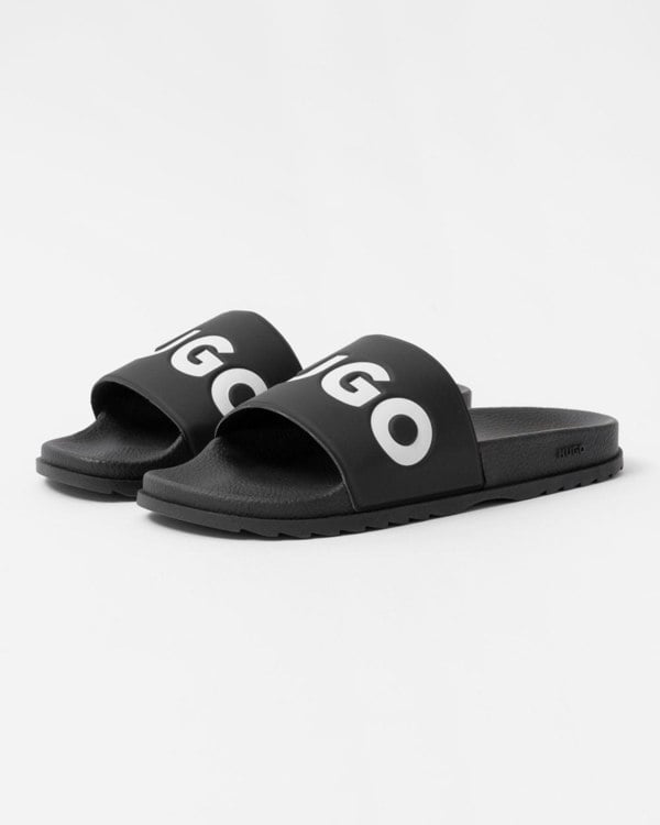 HUGO Match Mens Slides With Logo Strap NOS - Black 002