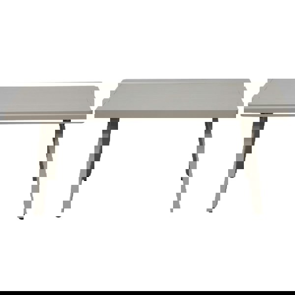 Premium 4 Seater Garden Coffee Table Set - 4pc Grey Aluminium Rope Sofa Cushions - LoopsDirect