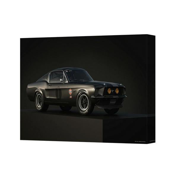 Benjamin Tate Design Gulf Livery Classic Car Canvas Wall Art Print 1960s Mustang Racing