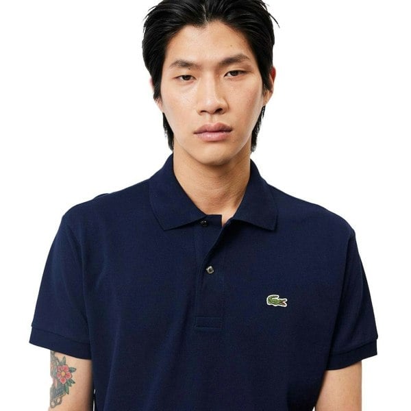 Lacoste Classic Fit Polo Shirt Navy Blue-SPIRALSEVEN DESIGNER MENSWEAR UK