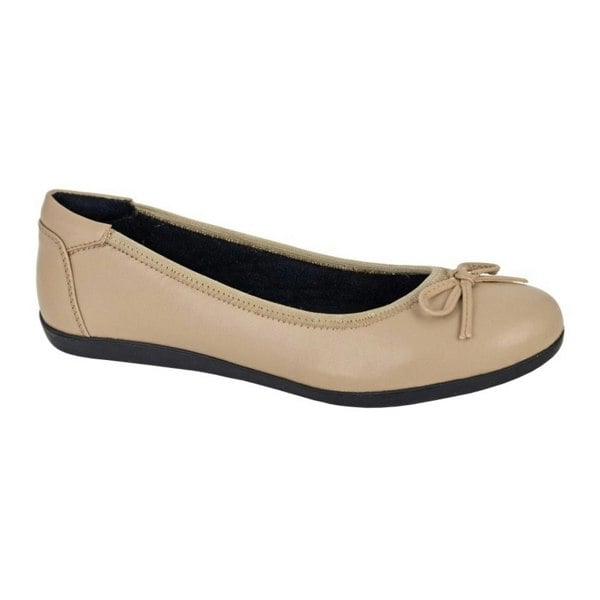 Cipriata Womens/Ladies Eria Leather Ballerina Flats - Taupe