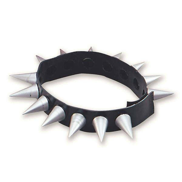 Bristol Novelty Unisex Adults Spike Choker - Black/Grey - 