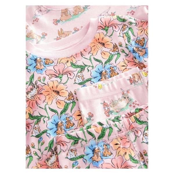 Cath Kidston Girls Snuggle Bunny Cotton Pyjama Set (Pack of 2) - Pink - 