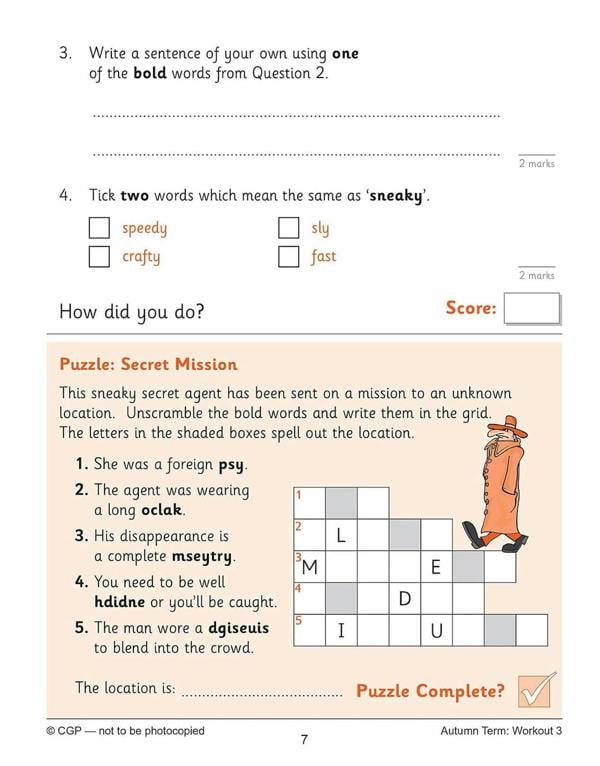 CGP KS2 Year 4 10-Minute Weekly Workout Bundle – Ages 8-9 (Maths, English, Times Tables, Spelling and Vocabulary)