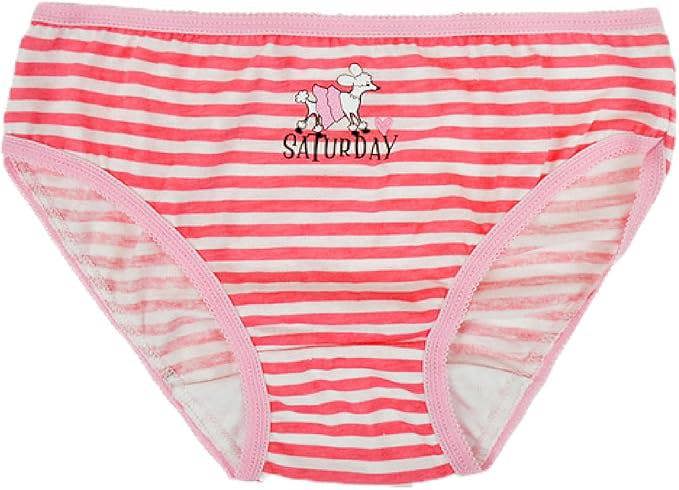 KAV Adorable Girls Printed Briefs - Comfortable Cotton Briefs Panties Knickers Underwear for Everyday Wear - Fun and Colorful Designs