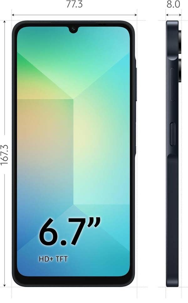 Samsung Galaxy A06 128GB 4GB RAM 6.7" Black Dual SIM Unlocked Phone