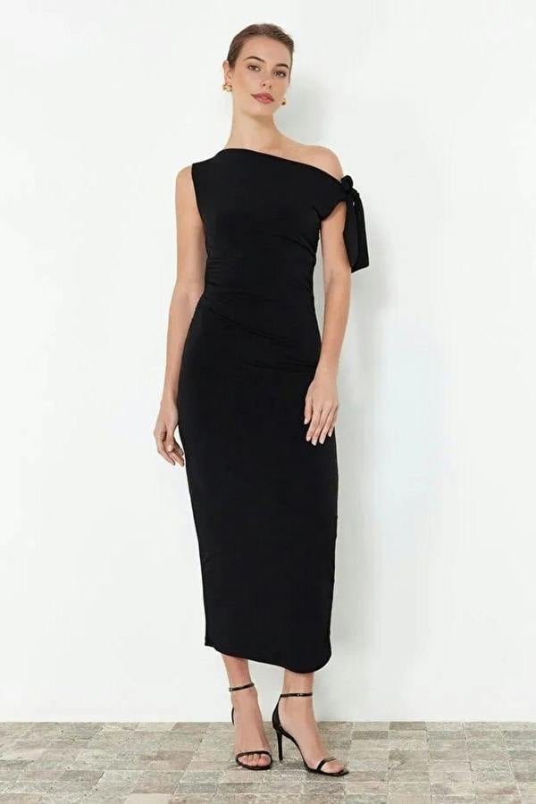 WOVCOR Fitted Maxi Stretch Pencil Knit Dress