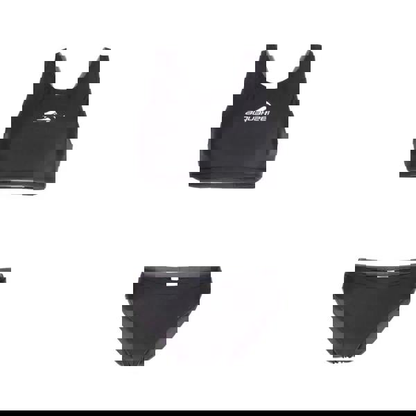 Black Aquafeel racerback bikini set in mare blu fabric