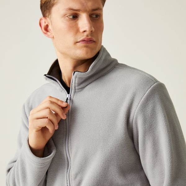 Regatta Mens Ascender Fleece Jacket - Mineral Grey / Black