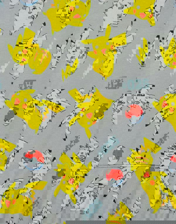 Pokemon Girls Grey Pikachu Short Sleeve Skater Dress