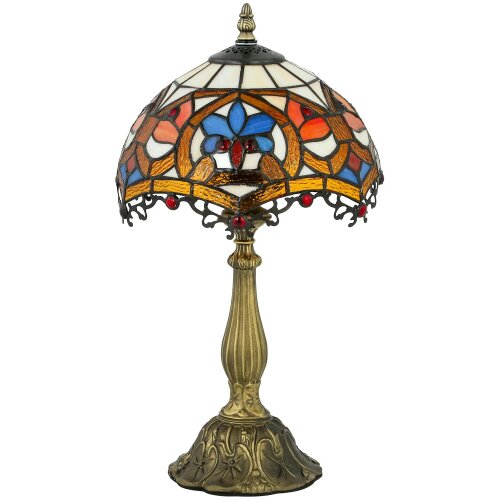 Wyld Haus Capitti Glass And Metal Multicoloured Stained Glass Table Lamp With Zinc Alloy Base