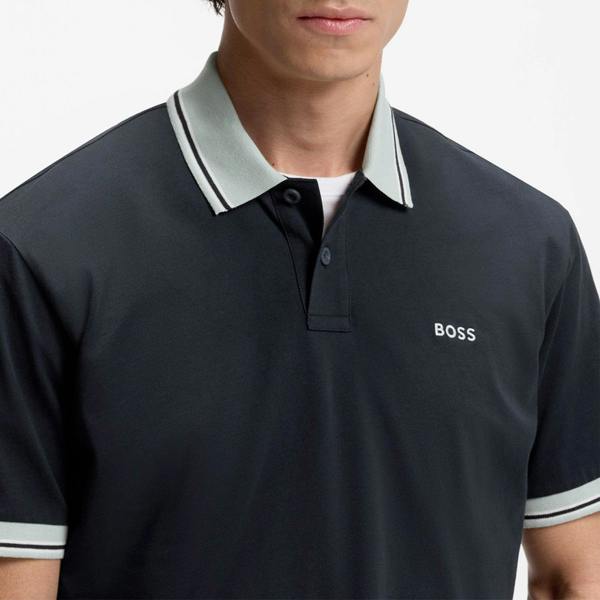 Boss Pe Blocks Contrast Collar Polo