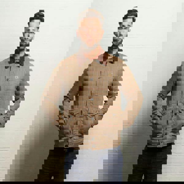 Gabicci V55GJ11 Mens Hunter Check Blouson Gabicci Vintage - NUTMEG