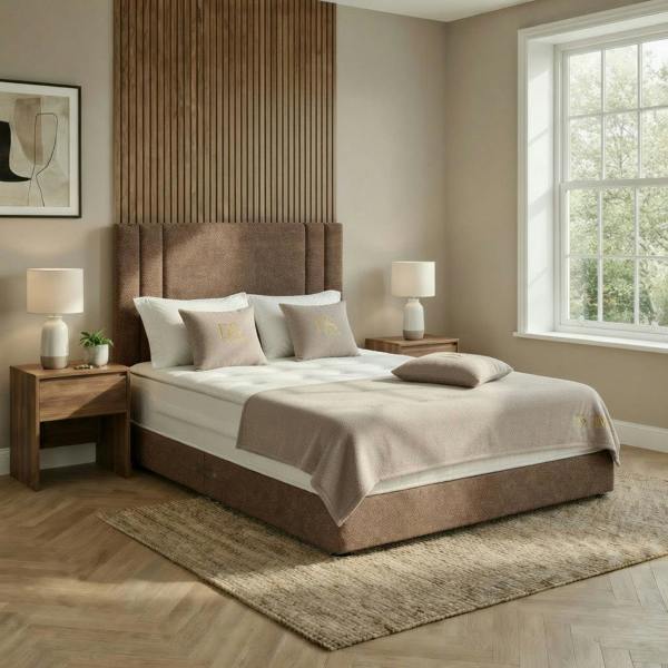 Velora Mink Upholstered Divan Single Bed