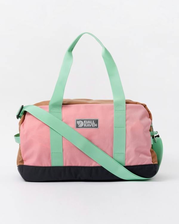 Fjallraven Vardag 33L Unisex Duffel Bag in Poppy Pink/Khaki Dust 354-228