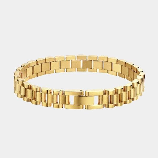Elk & Bloom 14K Gold Chunky Watch Chain Link Bracelet