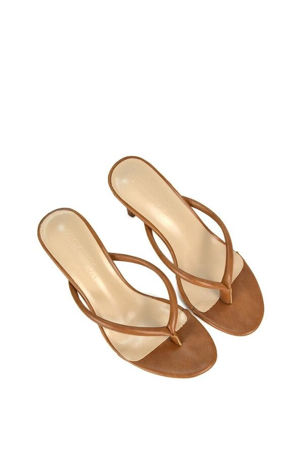 XY LONDON Stiletto High Heel Mules With Thong Strap