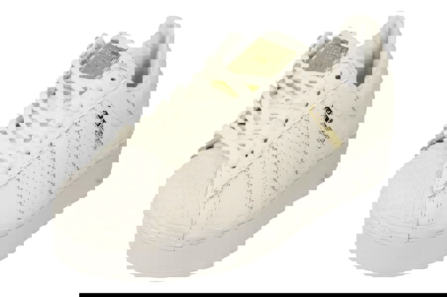 Adidas Originals Superstar Bold Womens Trainers Sneakers  - White Gold Black Fw4520 - Photo 0