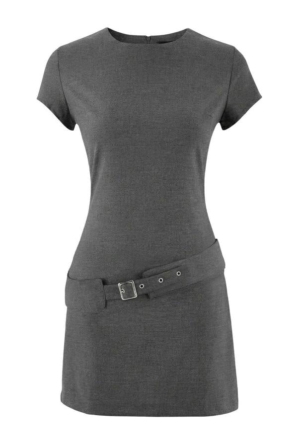 WOVCOR Belted Mini Woven Dress