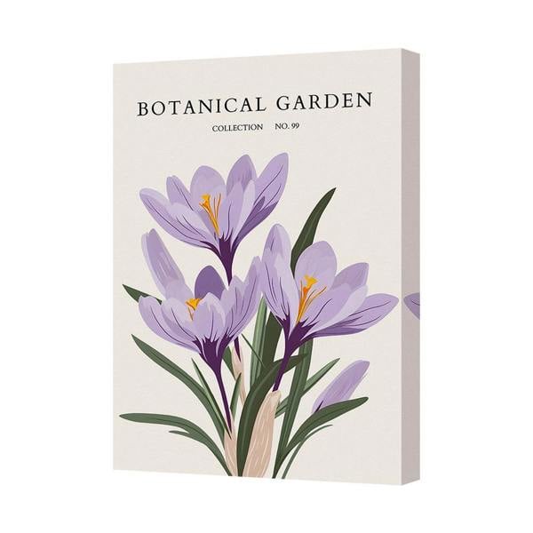 Benjamin Tate Design Botanical Garden Collection No 99 Purple Crocus Canvas Wall Art