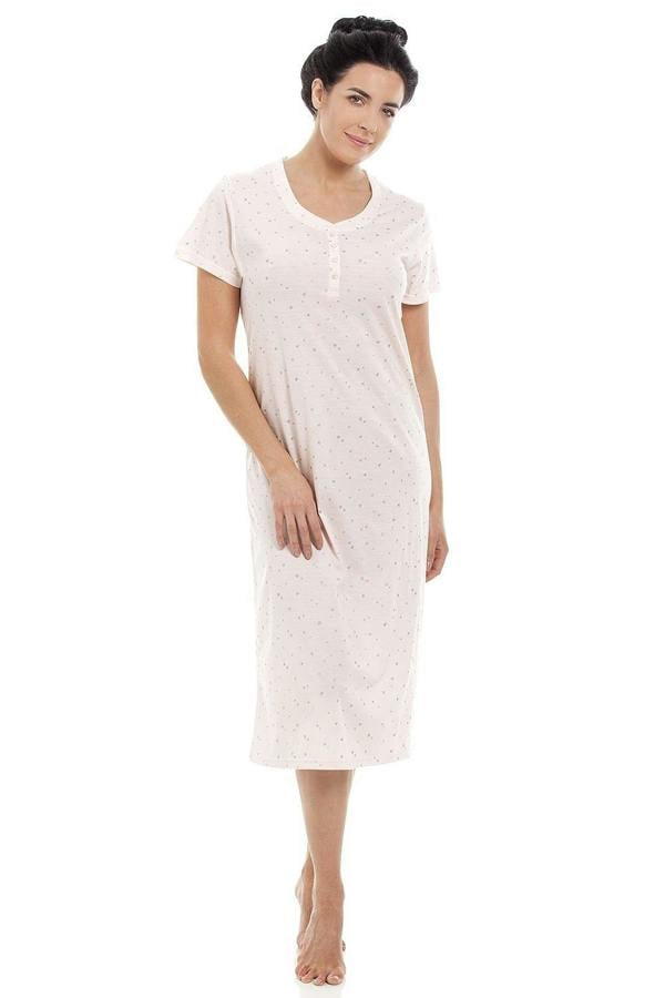 Womens Pink Lightweight Glitter Heart Nightdress