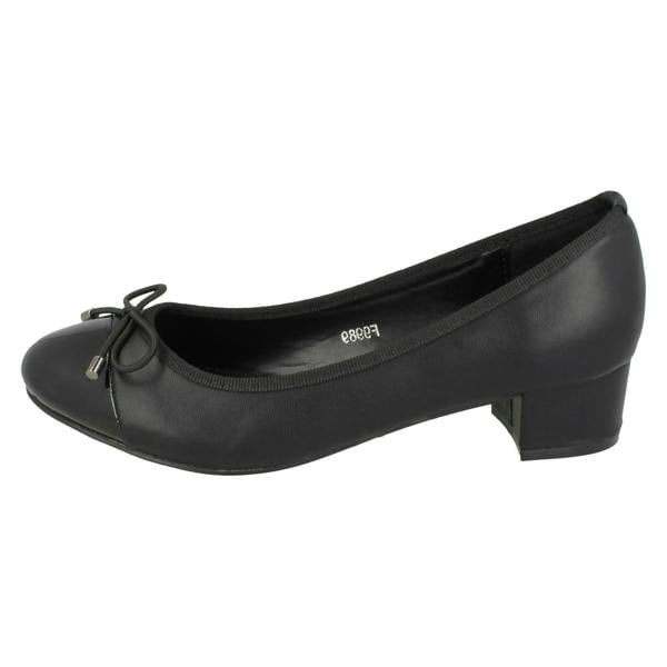 Spot On Ladies Spot On Mid Heel Court Shoes