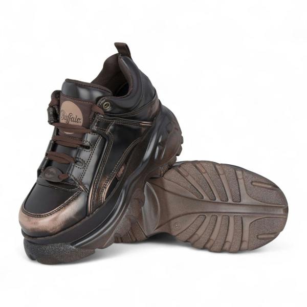 Buffalo Womens Vintage Brown Chunky Platform Fashion Trainers - 1339-14-VNTG