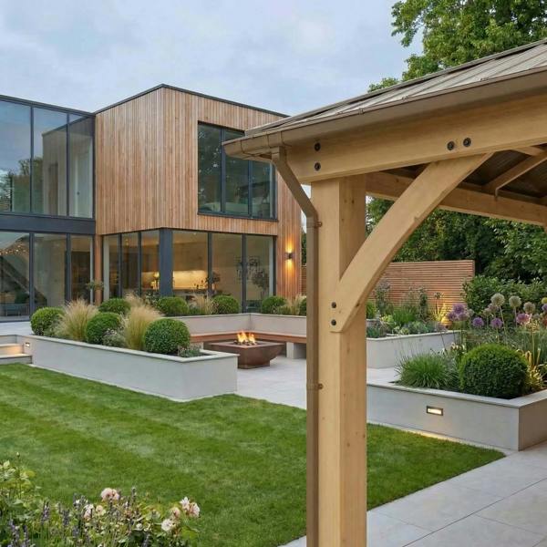Rain Gutter Kit for 12 x 24 Meridian Gazebo 3.7m x 7.4m Wooden Gazebo yardistrydirect.co.uk 1