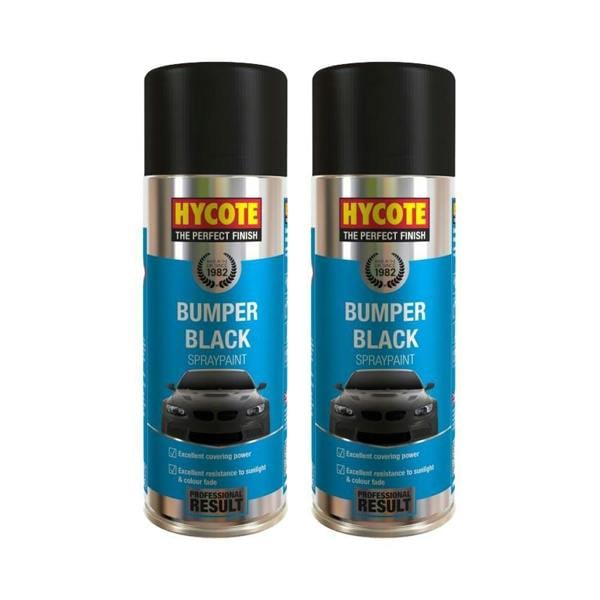 Hycote 2X Hycote Bumper Paint Black Spray Paint 400ml