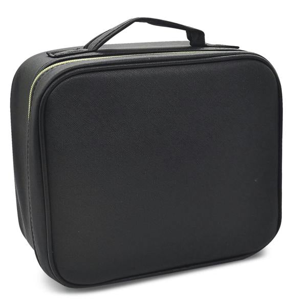 Gr8 Home Black Makeup Vanity Travel Case with LED Mirror Cosmetic Storage Box Bag Beauty Organiser