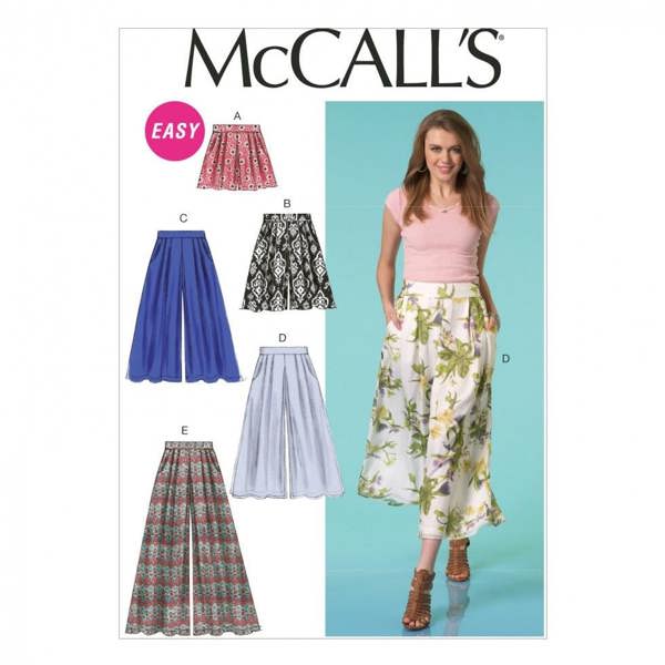 McCalls 7131 Paper Sewing Pattern – Women's Trousers & Shorts, Easy