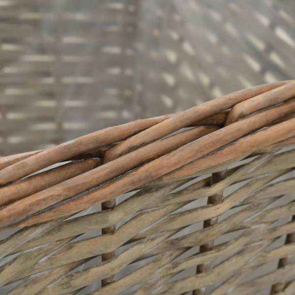 Berkfield Raised Bed 3 pcs Wicker with PE Lining