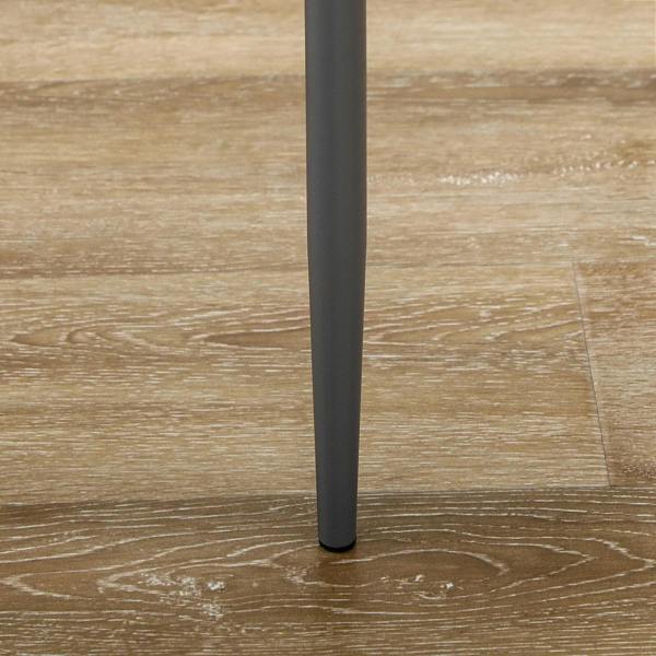 Grey metal dining table leg with square base